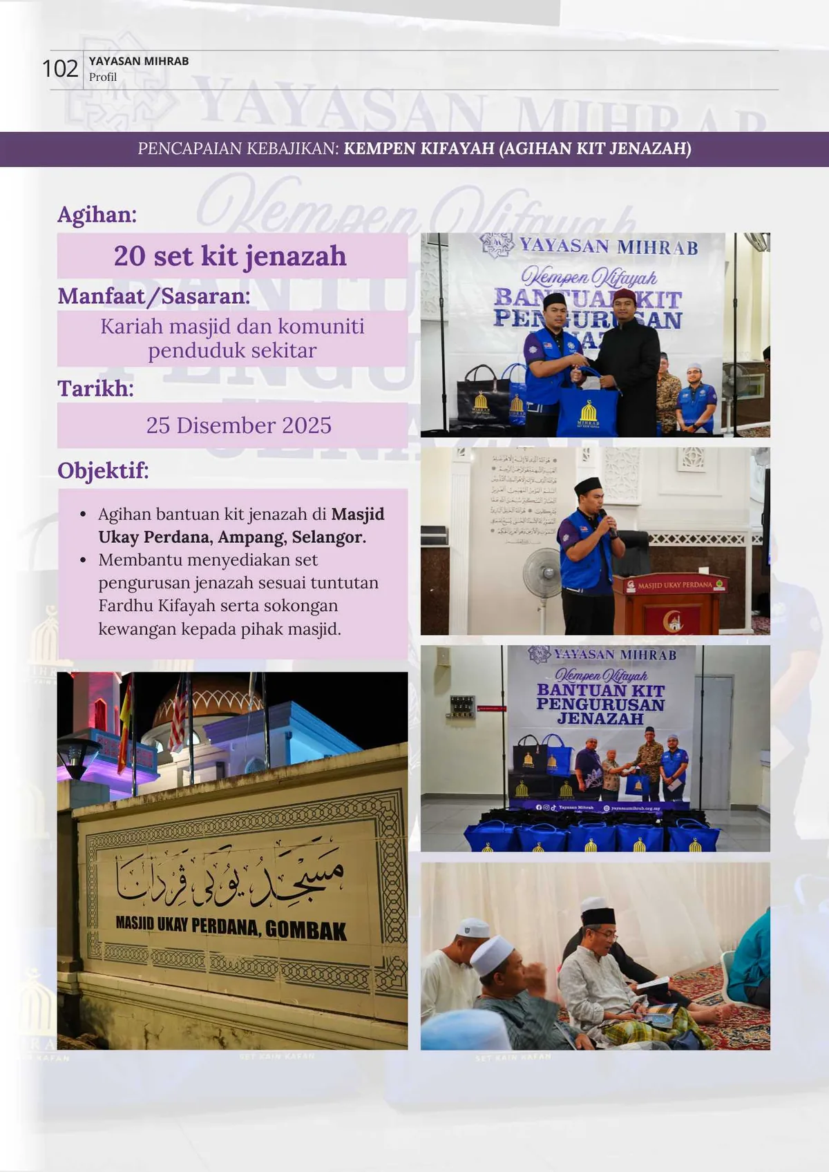 Poster Kempen Kifayah Agihan Kit Jenazah Masjid Ukay Perdana