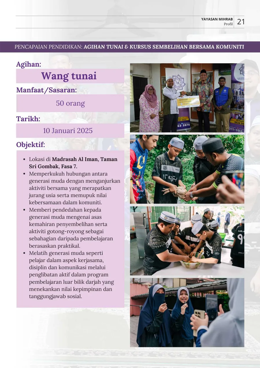 Poster Agihan Tunai & Kursus Sembelihan Bersama Komuniti