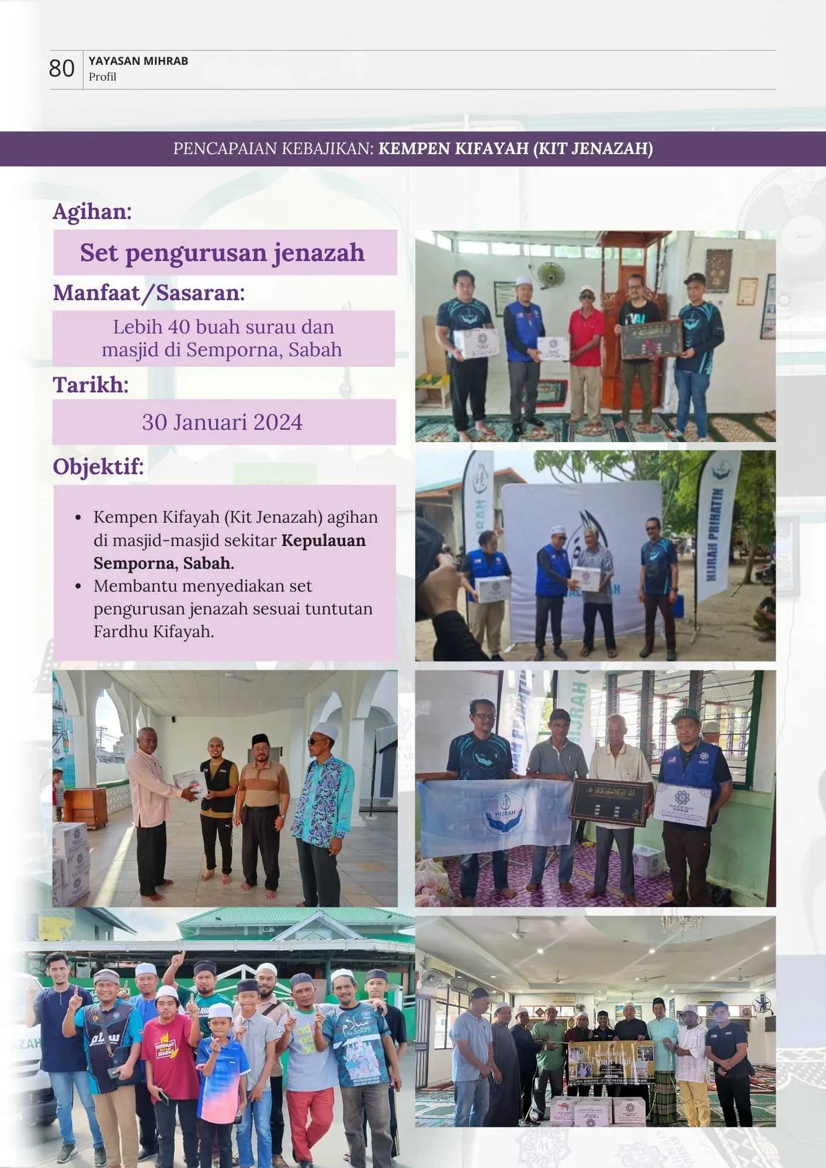 Aktiviti Kempen Kifayah Kit Jenazah Semporna