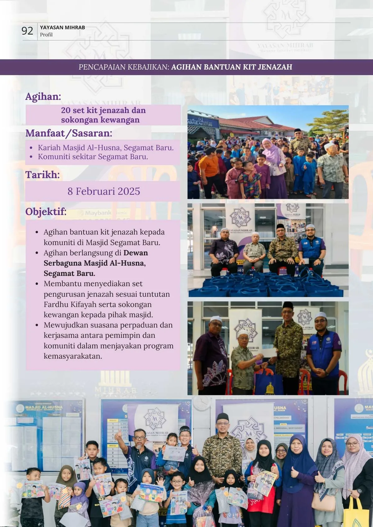 Aktiviti Agihan Bantuan Kit Jenazah Masjid Al-Husna