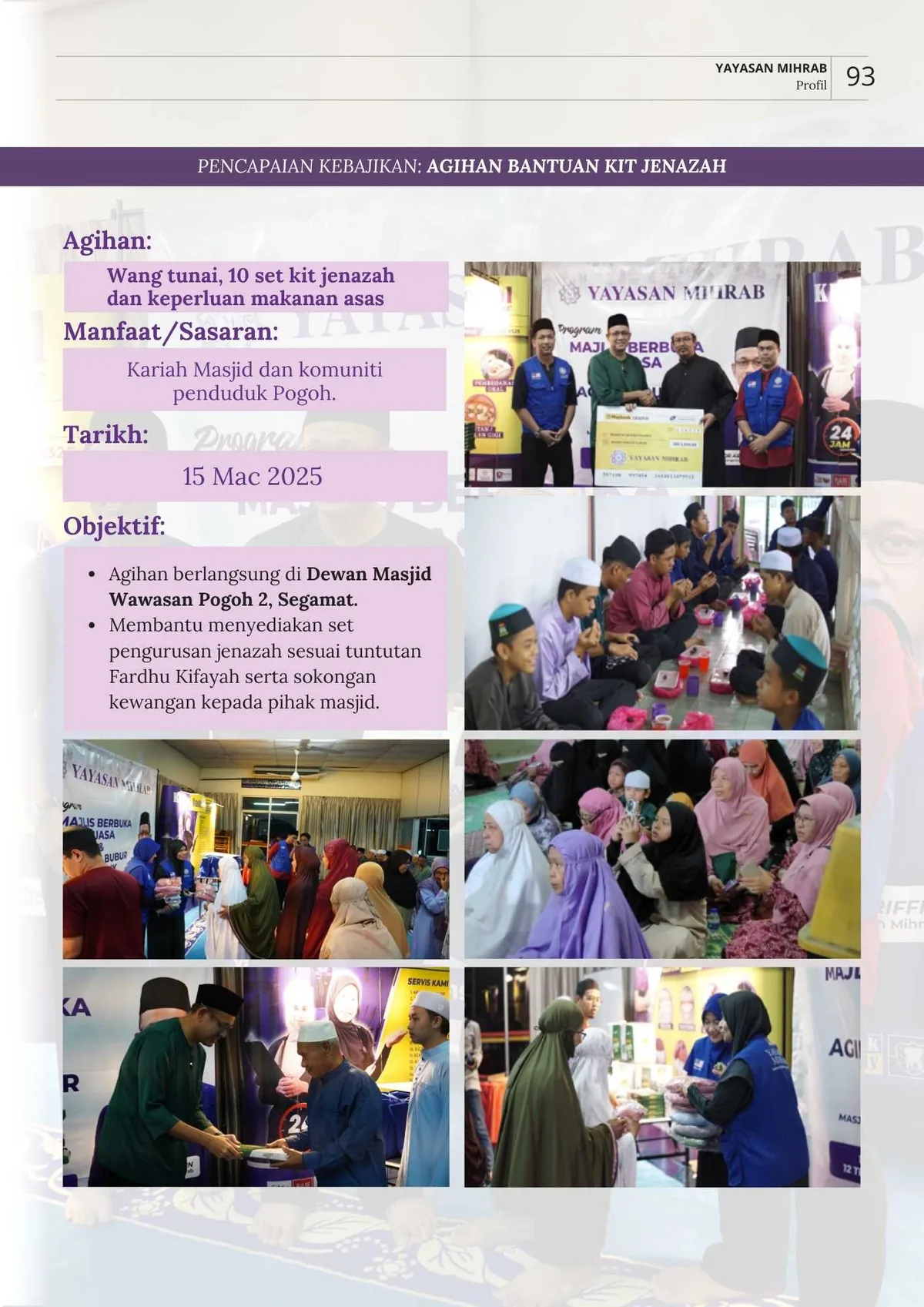 Poster Agihan Bantuan Kit Jenazah dan Keperluan Asas Pogoh