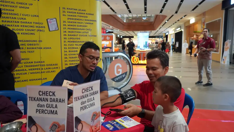 Pemeriksaan tekanan darah dan gula secara percuma